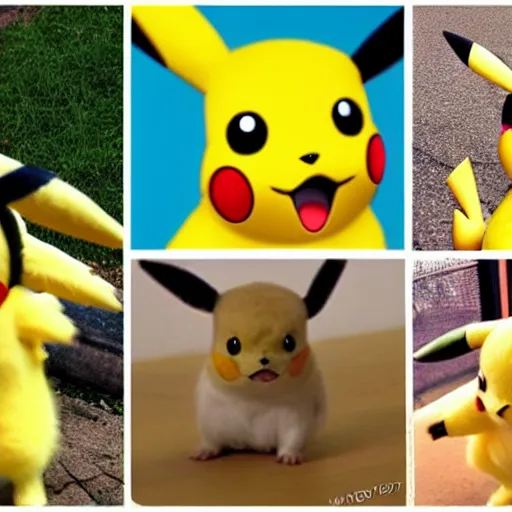 Image similar to a photo of real life pikachu