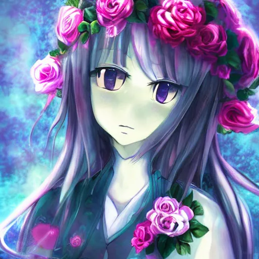 Image similar to Rose Garden by Chiiteru anime girl Manga Art, Manga Anime, Anime Art, Zelda Twilight Princess, Belated Birthday, Vocaloid, Neko, Cute Pictures, Design Art