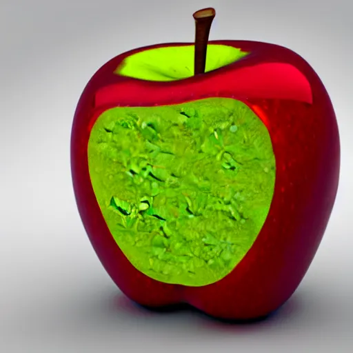 Prompt: A cinema4D render of an apple.