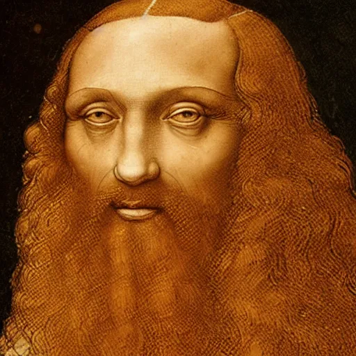 Prompt: A portrait of Gigachad by Leonardo da Vinci