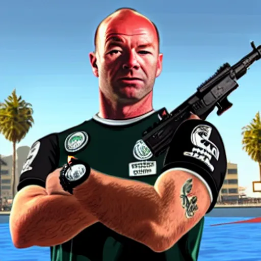 Prompt: Alan Shearer as a GTA V character, highly detailed