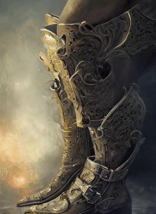 Image similar to imagine a boot stamping on a human face forever, full length, Realistic, Regal, Refined, Detailed Digital Art, Oil Paining, Exquisite detail, post-processing, masterpiece, Cinematic Lighting, Unreal Engine, 8k, HD, Stanley Artgerm Lau, WLOP, Rossdraws, Frank Frazetta, Andrei Riabovitchev, Marc Simonetti, trending on artstation