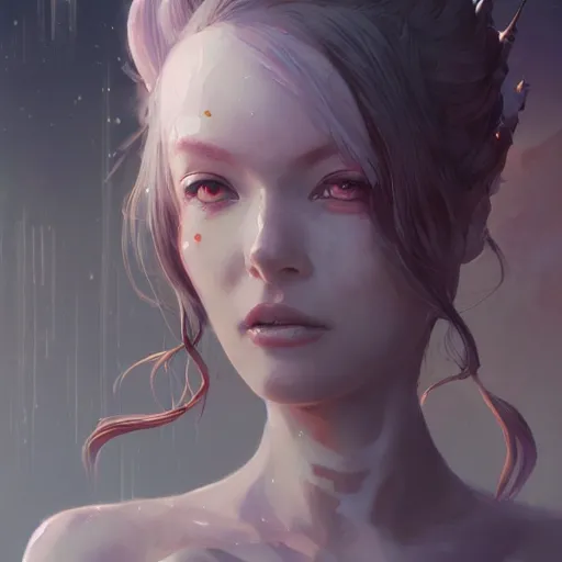 Image similar to alien princess, detailed portrait, intricate complexity, by greg rutkowski, artgerm, ross tran, conrad roset, takato yomamoto, ilya kuvshinov. 4 k, beautiful, cinematic dramatic atmosphere