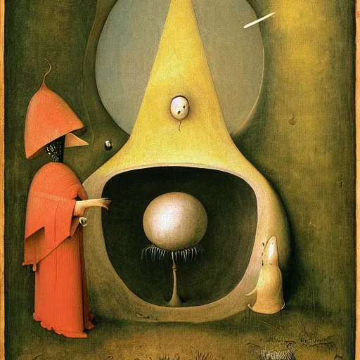 Image similar to samorost by hieronymus bosch