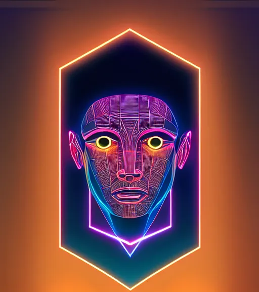 Image similar to symmetry!! egyptian god of technology, solid cube of light, hard edges, product render retro - futuristic poster scifi, lasers and neon circuits, brown skin handsome egyptian god, intricate, elegant, highly detailed, digital painting, artstation, concept art, smooth, sharp focus, illustration, dreamlike, art by artgerm