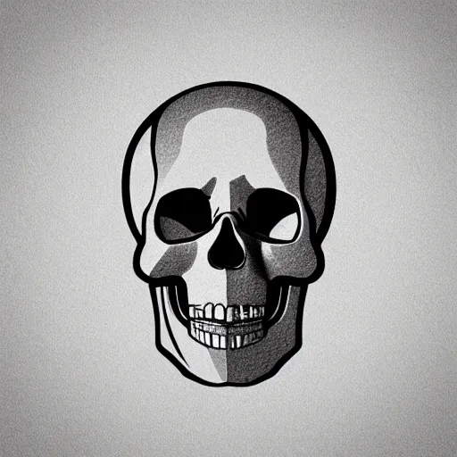 Prompt: skull rendered in art - deco style, clean lines, sharp lines