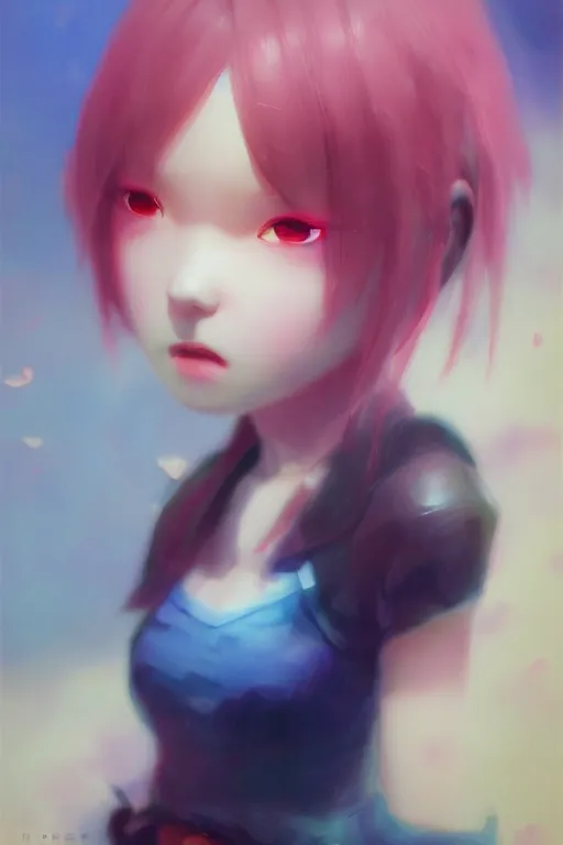 Prompt: 3d dark infrared octane render concept art by D. Jun, by Mo Xiang Tong Xiu, by Igarashi Daisuke, beauty portrait anime schoolgirl under dark pink and blue water. cute sad face. dramatic deep light, trending on artstation, oil painting.