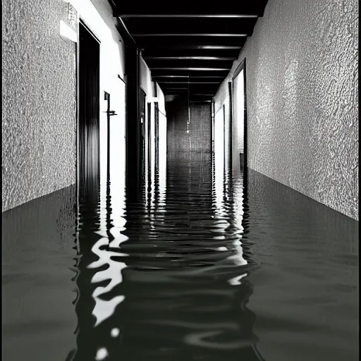 Image similar to flooded hallway,
