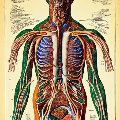 Image similar to Anatomic diagram of Alex Jones by Ernst Haeckel, Scientific illustration, internal organs