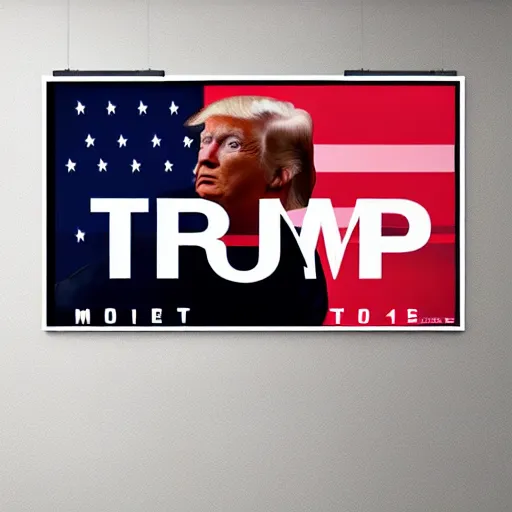 Prompt: donald trump poster, modern warfare