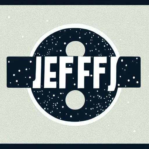 Prompt: “JEFF” text, JEFF “(((JEFF)))))” text logo, simple white background Victo Ngai, Kilian Eng