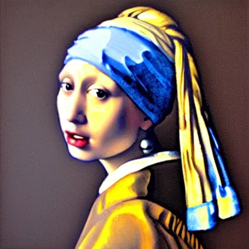 Prompt: Tupac painter as the Girl with a Pearl Earring by Johannes Vermeer