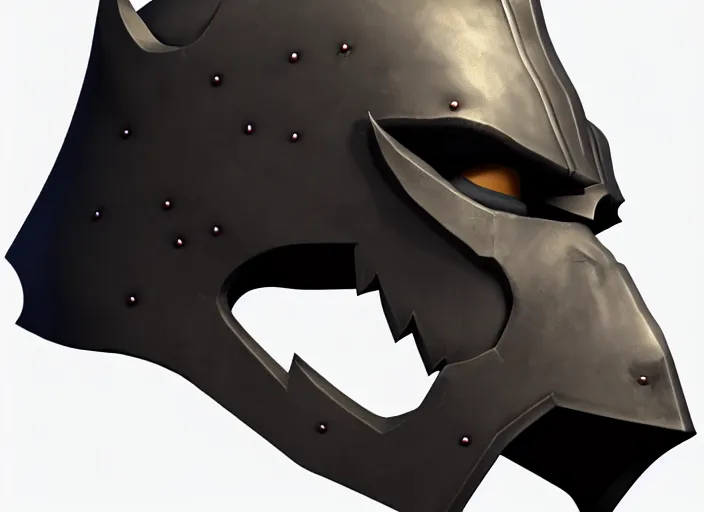 Image similar to dark knight cavalryman head, stylized stl, 3 d render, activision blizzard style, hearthstone style, darksiders art style, greg rutkowski style