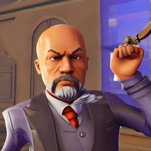 Prompt: lenin as fortnite character, gameplay screenshot