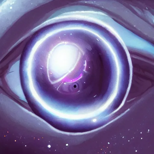 Prompt: A floating, cosmic Eyeball, 8k by artgerm and greg rutkowski