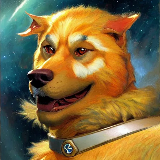 Prompt: a portrait of a arcanine dogman canine star trek officer. highly detailed painting by gaston bussiere, craig mullins, j. c. leyendecker, furry