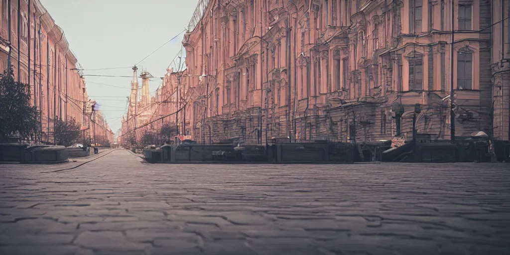 Image similar to cinematic street shot of a floating space venus cosmos city saint petersburg city, telephoto, anamorphic cinematography, beautiful composition, color theory, leading lines, photorealistic, moody volumetric lighting