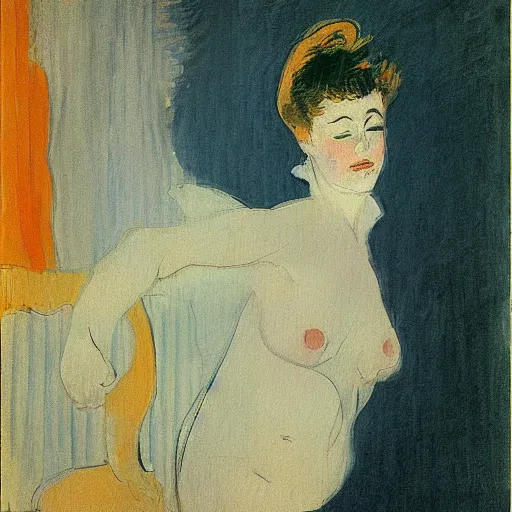 Image similar to a painting by henri toulouse lautrec