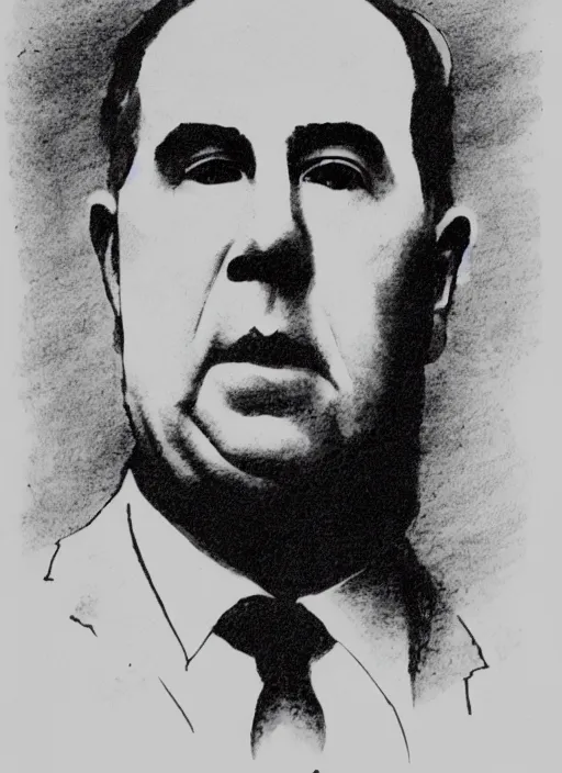 Image similar to portrait of niels bohr, penned with black ink, smooth lines, stipples, smooth, on white