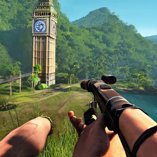 Prompt: Big Ben in Far Cry 3