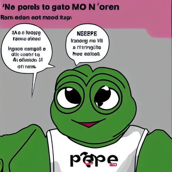 Image similar to pepe as an ai greentext nene