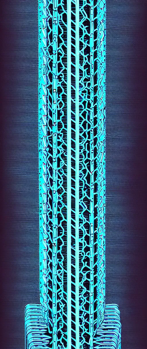 Image similar to a double helix dna cyberpunk pillar, high details, lineart, by vincent di fate, inking, 3 color screen print, masterpiece, trending on artstation, sharp, high contrast, hyper - detailed,, hd, 4 k, 8 k