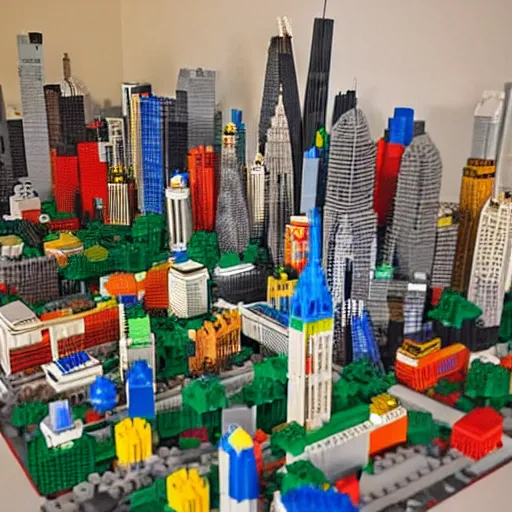 Image similar to London skyline made from lego