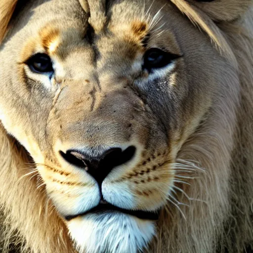 Prompt: nature photograph of a lion rabbit hybrid