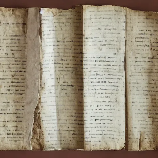 Image similar to a single torn page with a love poem written in ink, paper is weathered and stained while the text is smudged worn disintegrated discolored, seen from front