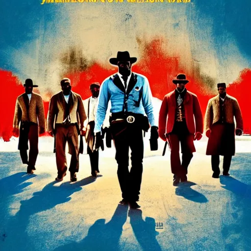 Prompt: a new movie poster for django unchained