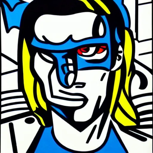 Prompt: Roy Lichtenstein terminator