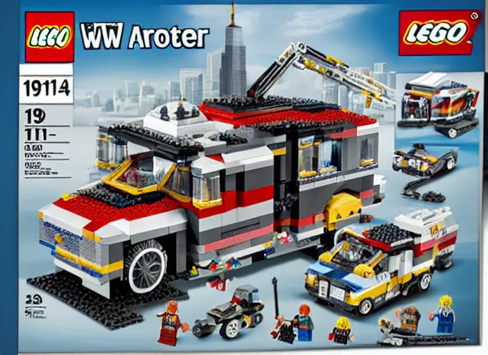 Prompt: WTC 9 11 Lego set