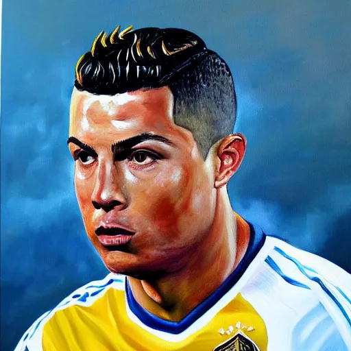 Image similar to a very detailed painting of ronaldo luis nazario de lima, by yasar vurdem by johannes wessmark, trending on artstation