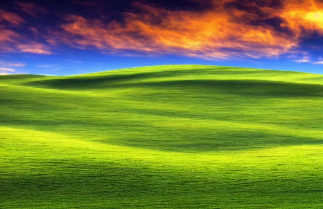 Image similar to windows XP bliss wallpaper