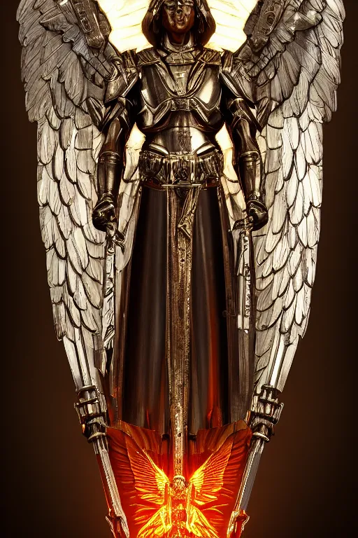 Image similar to archangel micheal by tsuyoshi nagano, illustration, cinematic lighting, hyperdetailed, 8 k, symmetrical, trending on artstation