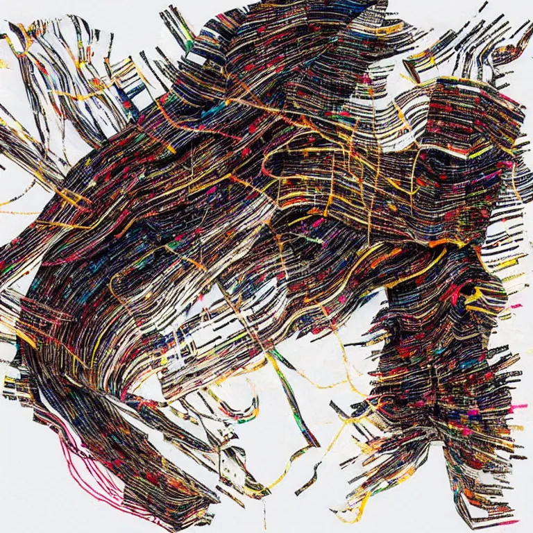 Image similar to nights falling wind is blowwing snow is pilling concept art by el anatsui and carne griffiths