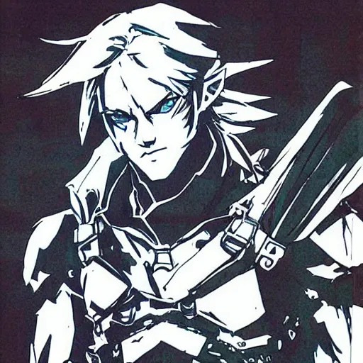 Prompt: Link by Yoji Shinkawa