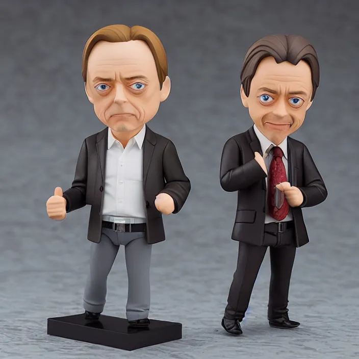 Prompt: a nendoroid of Steve Buscemi, figurine, product photo, detailed