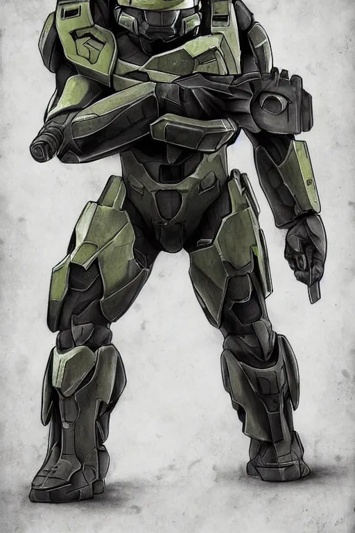 Image similar to a grunt from halo, highly detailed, digital art, sharp focus, trending on art station, anime art style