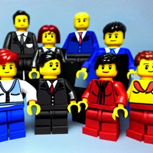 Image similar to the cast of the office as lego figurines