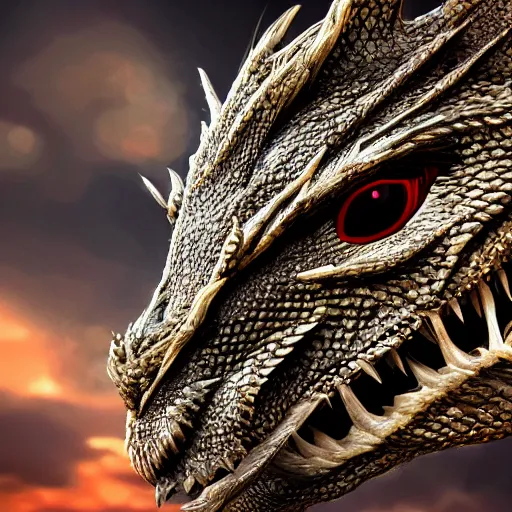 Image similar to An award winning 8k photo of a dragon. hyper detailed, hyper realistic, digital art