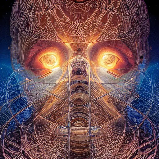 Image similar to beautiful portrait of quantum intelligence, spatial space deformation in latent space, math art, astral plane, by artgerm and dan mumford and gustave dore, intricately detailed, precise, well proportioned