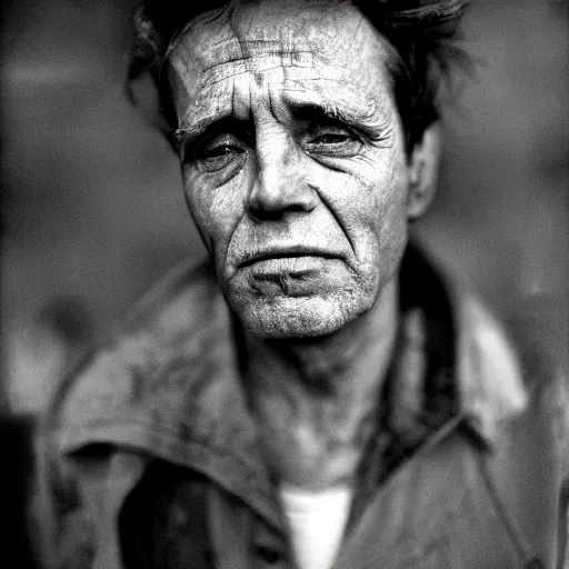 A 4x5 portrait of a dishevelled man who has witnessed | Stable ...