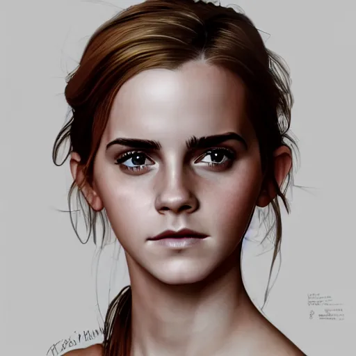 Prompt: emma watson, au naturel, grey eyes, hyper detailed, digital art, trending in artstation, cinematic lighting, studio quality, smooth render, unreal engine 5 rendered, octane rendered, concept art, smooth, sharp focus, illustration, art by artgerm and greg rutkowski and alphonse mucha and ian sprigger and wlop and krenz cushart