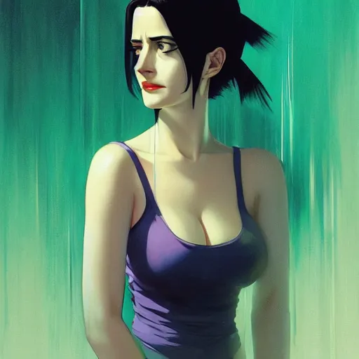 Image similar to eva green portrait as manga girl, realistic shaded perfect face, fine details. anime. realistic shaded lighting poster by ilya kuvshinov katsuhiro otomo ghost - in - the - shell, magali villeneuve, artgerm, jeremy lipkin and michael garmash and rob rey