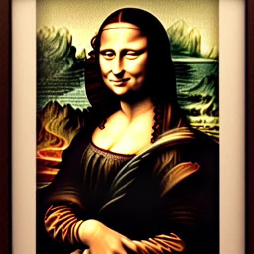 Prompt: the mona lisa but it's dwayne the rock johnson