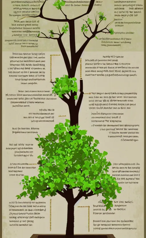 Prompt: infographic on how to grow a tree