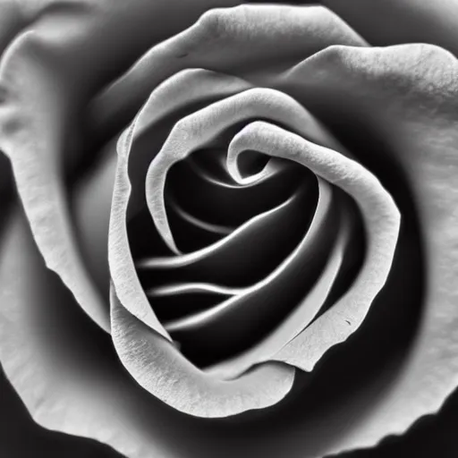 Image similar to award - winning macro of a beautiful black rose made of glowing molten magma