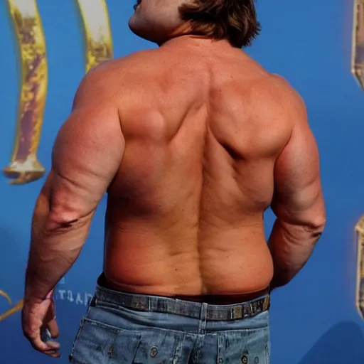 Prompt: jack black's jacked back