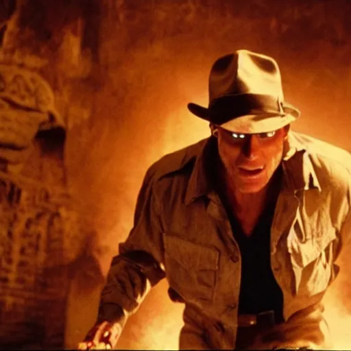 Image similar to Live Action Still of Jerma in Raiders of the Lost Ark, real life, hyperrealistic, ultra realistic, realistic, highly detailed, epic, HD quality, 8k resolution, body and headshot, film still